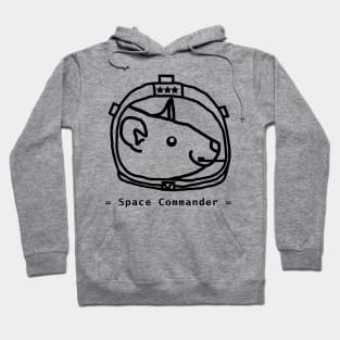 Space Commander Rat Astronaut Portrait Hoodie